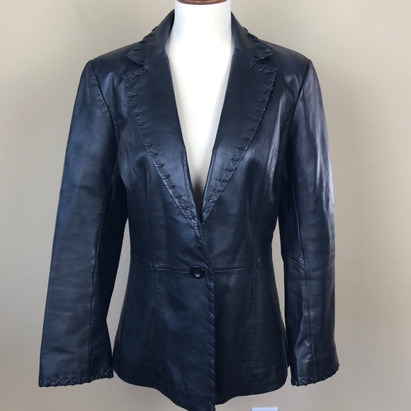 Cache Jackets & Blazers - Cache Soft Black 100% Leather Jacket